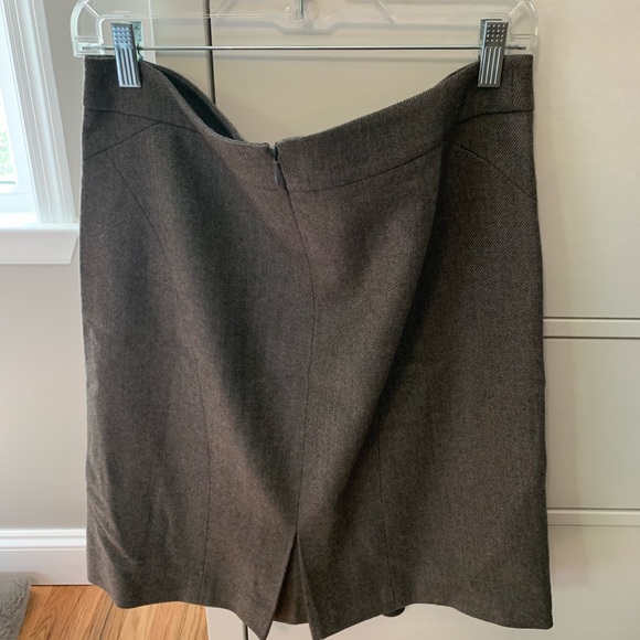 Brown/gray wool Loft size 12P skirt - Picture 2 of 4